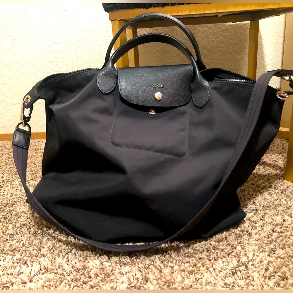 Longchamp le pliage medium crossbody tote bag